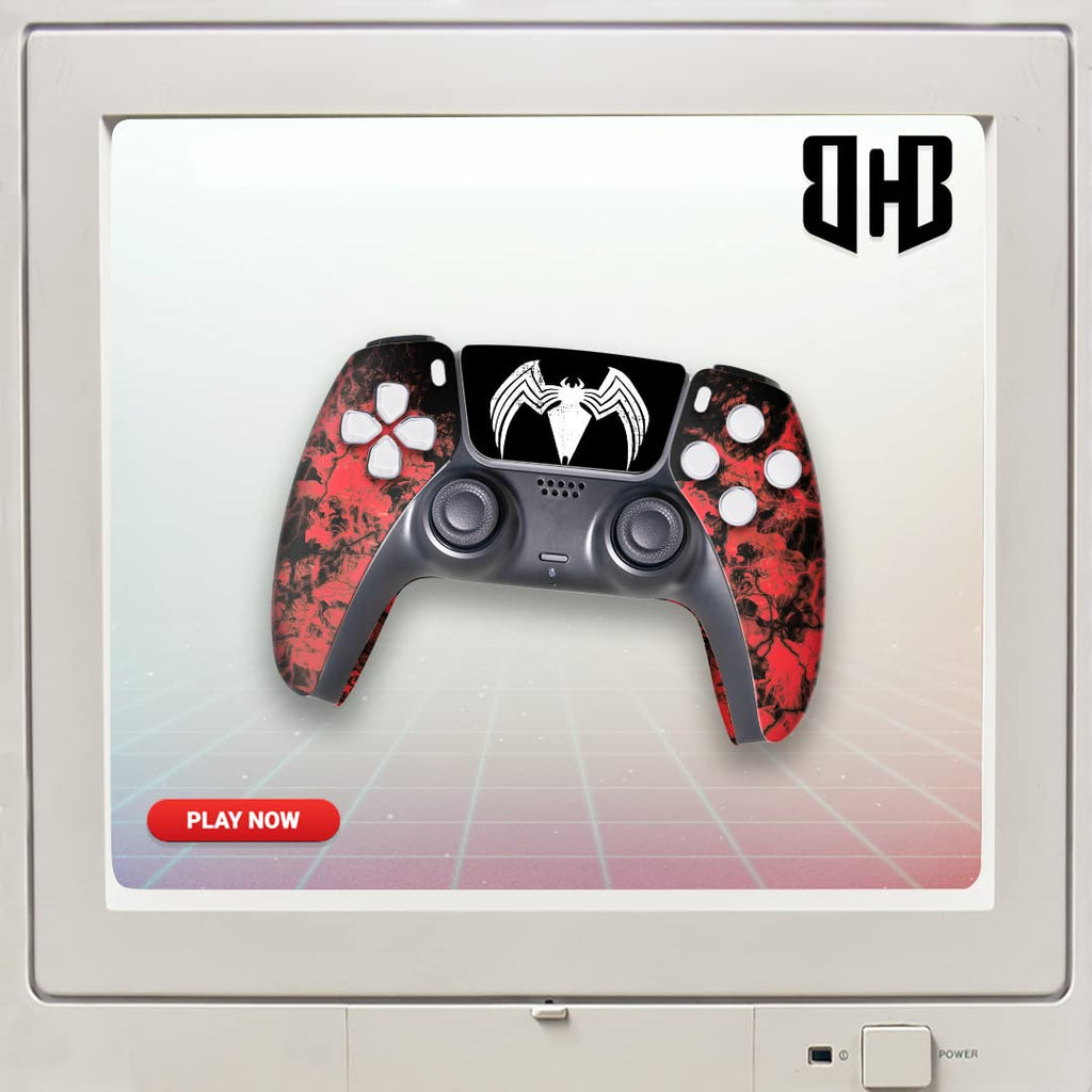 Carnagge Custom PS-5 Controller Wireless compatible with Play-Station 5 Console by BCB Controllers | Proudly Customized in USA with Permanent HYDRO-DIP Printing (NOT JUST A SKIN)