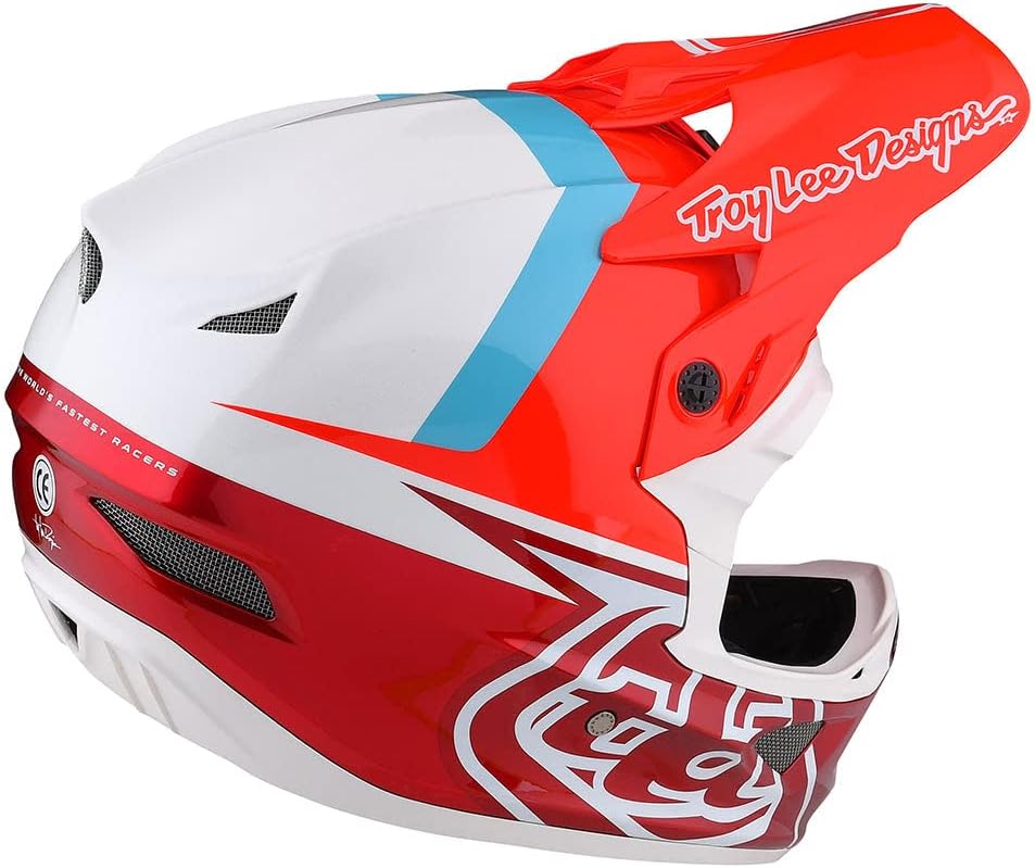 Troy Lee Designs D3 Fiberlite Helmet Slant Red, XL