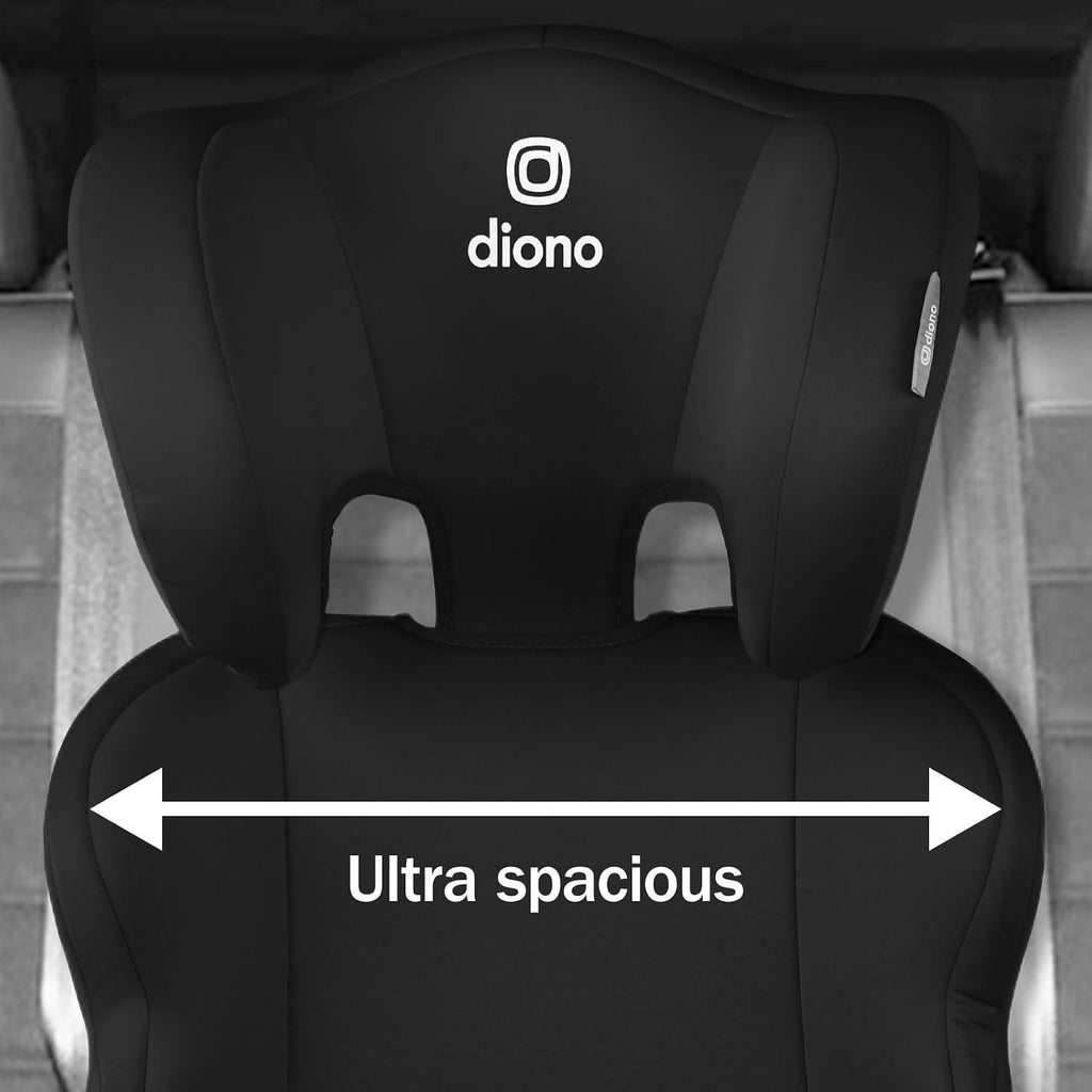 Diono Everett NXT High Back Booster Car Seat with Rigid Latch, Lightweight Slim Fit Design, 8 Years 1 Booster Seat, Black