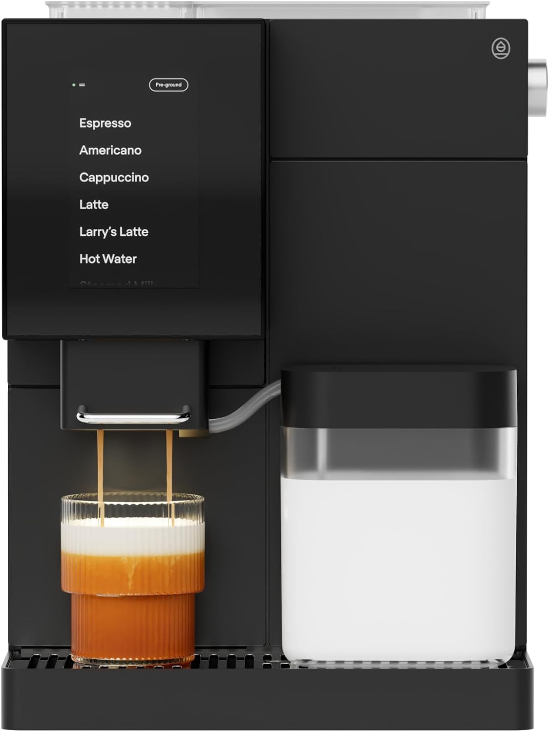 Terra Kaffe Super Automatic Espresso Machine - App-Enabled Coffee Machine - Auto Wake & Sleep - All Milk Types - Roaster-Approved Espresso Settings - Cappuccino Machines for Home - Black TK-02