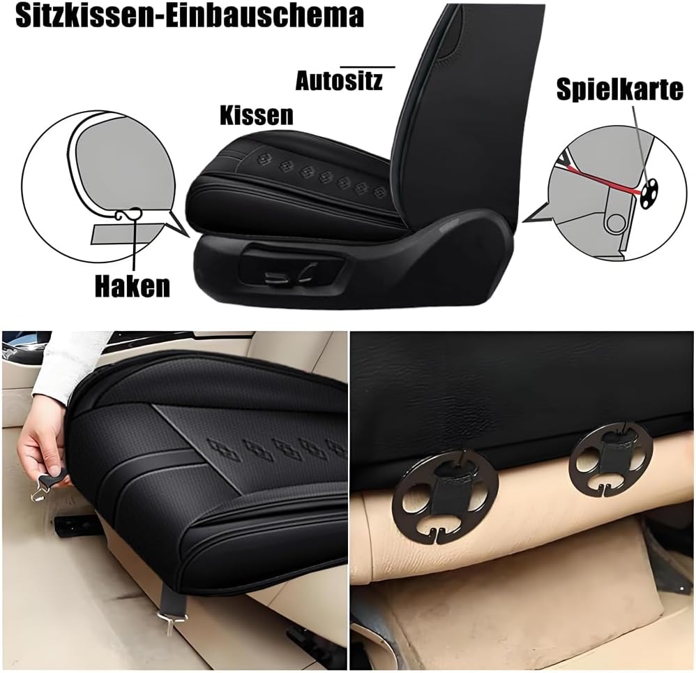 Car Seat Covers for Flex,for Ford Flex 2009-2019,Leather Front Seat Covers,Airbag-Compatible Car Seat Protectors,Waterproof Seat Cover for Cars(Black,2PCS Only)