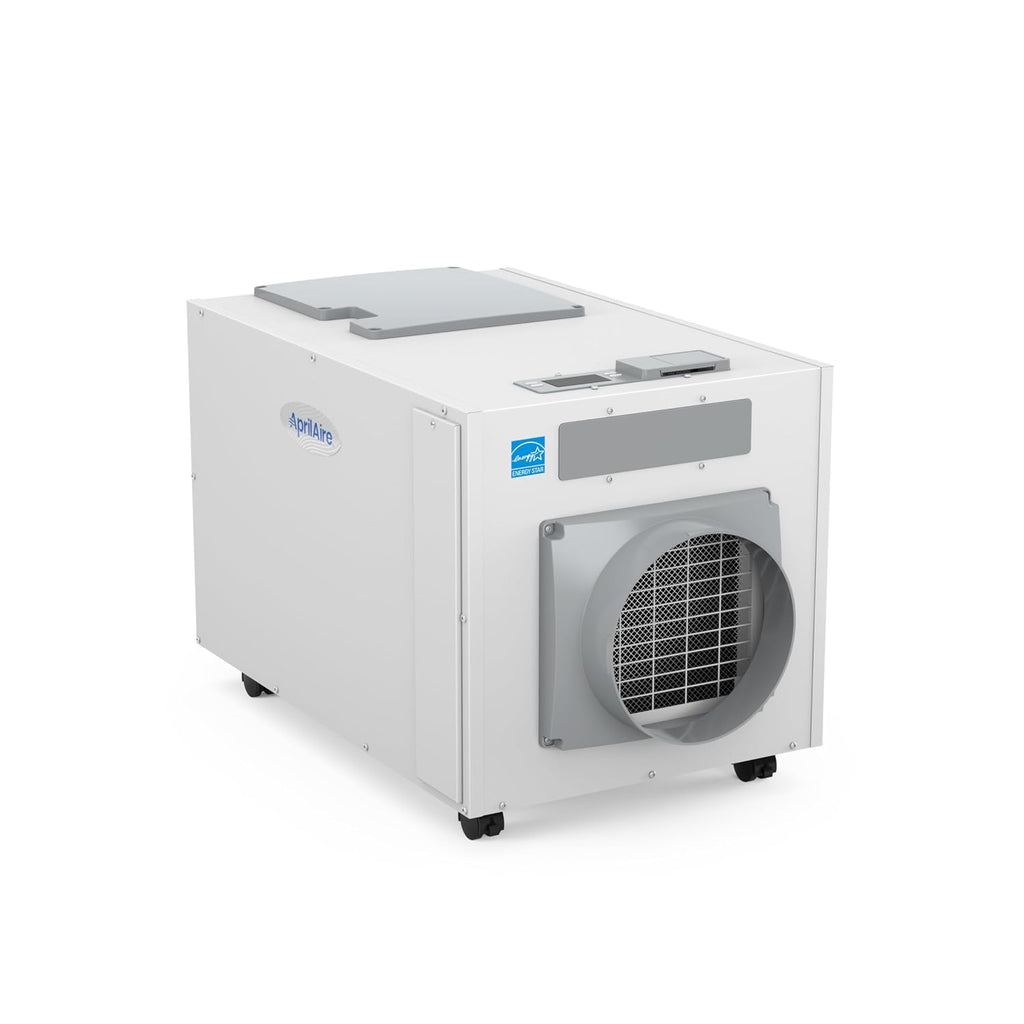 AprilAire E130C Pro 130-Pint Whole-House Dehumidifier with Castors, Energy Star Certified, Commercial-Grade for Basement, Crawlspace, or Whole House up to 7,200 sq. ft.