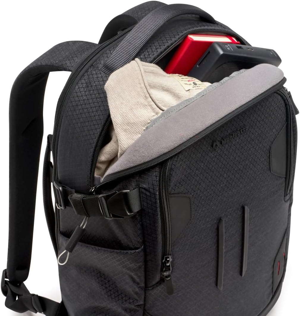 Manfrotto PRO Light Backloader S, Professional Camera Backpack, Top and Rear Access, Double Tripod Attachment, Padded Backpack with Interchangeable Dividers, Black