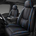 Front Seat Covers for Chevrolet Blazer EV 2024 2025,Leather Car Seat Cover,Soft Seat Cushion Covers with Airbag,Waterproof Automobile Seat Protectors for Blazer EV(Black Blue,Standard)
