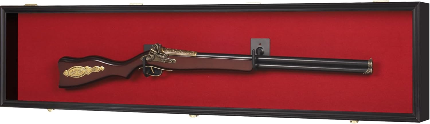 54' Wrestling Championship Belt Display Case Boxing Belt Wall Mount Display Case Shotgun Cabinet Shadow Box W/98% UV Acrylic Door Lockable