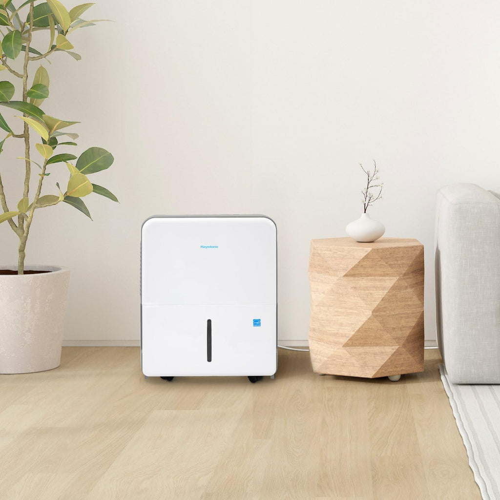 Keystone Energy Star 22-Pint Portable Dehumidifier for Large Rooms up to 1,500 Sq.Ft. with Auto-Shutoff & Timer, Quiet and Moisture Absorber For Basement, Garage, Living Room