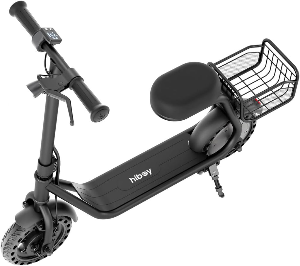 Hiboy Q2 Lite Electric Scooter with Seat for Kids Ages 4–10, LED Lights, UL Certified, 9.3 MPH, 100W Motor, Easy Control
