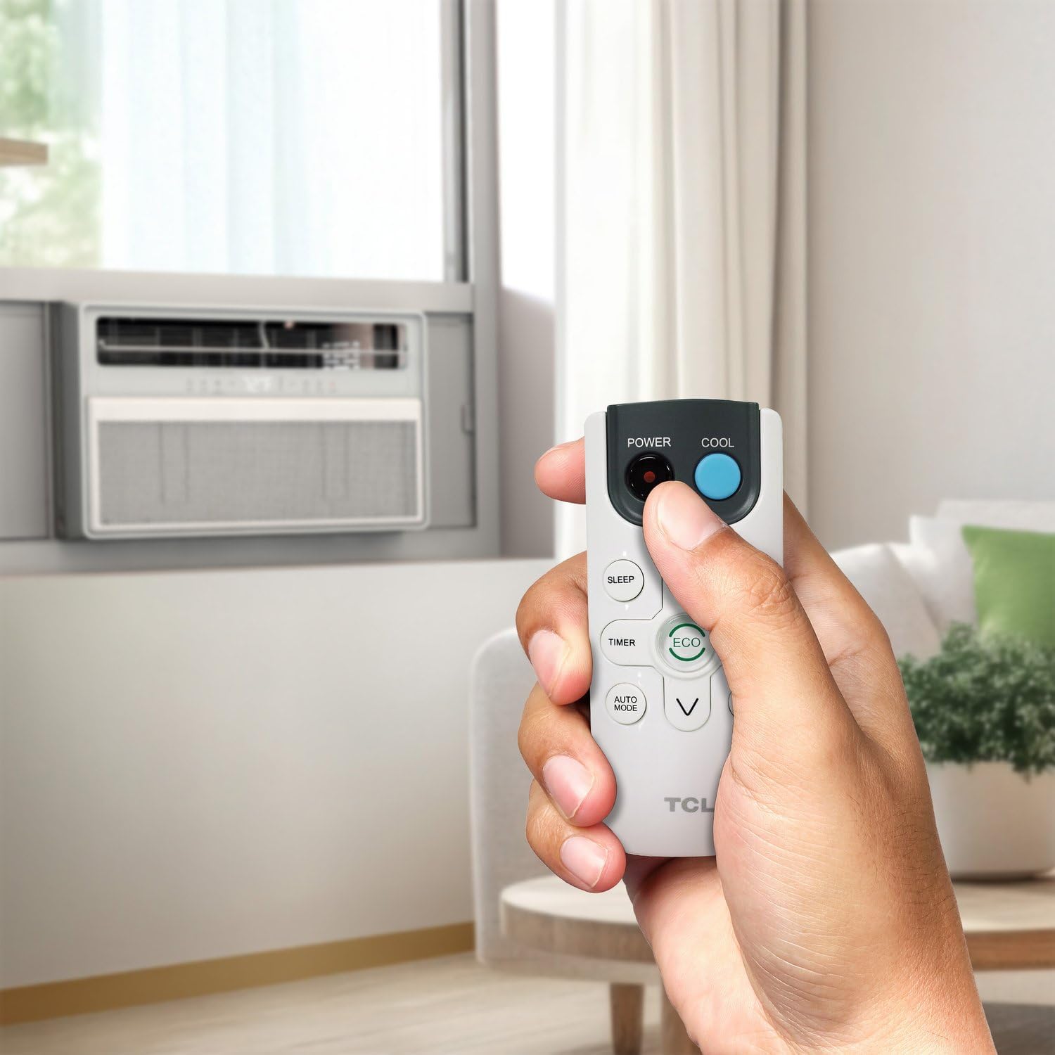 TCL 10000 BTU Q-Series Smart Inverter Window AC, Energy Efficient Air Conditioner with Fan, Dehumidifier, Remote Control & WiFi, Works with Smart Home Devices & TCL Home App, Cools up to 450 Sq. Ft.