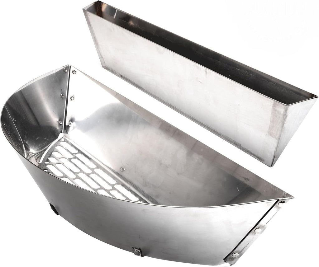 SnS Grills Patented Slow 'N Sear® XL Insert - Stainless Steel Charcoal Basket with Removeable Water Reservoir for Low 'N Slow Smoking & Charcoal Grilling for Weber & Other Kettle Grills - 26 in