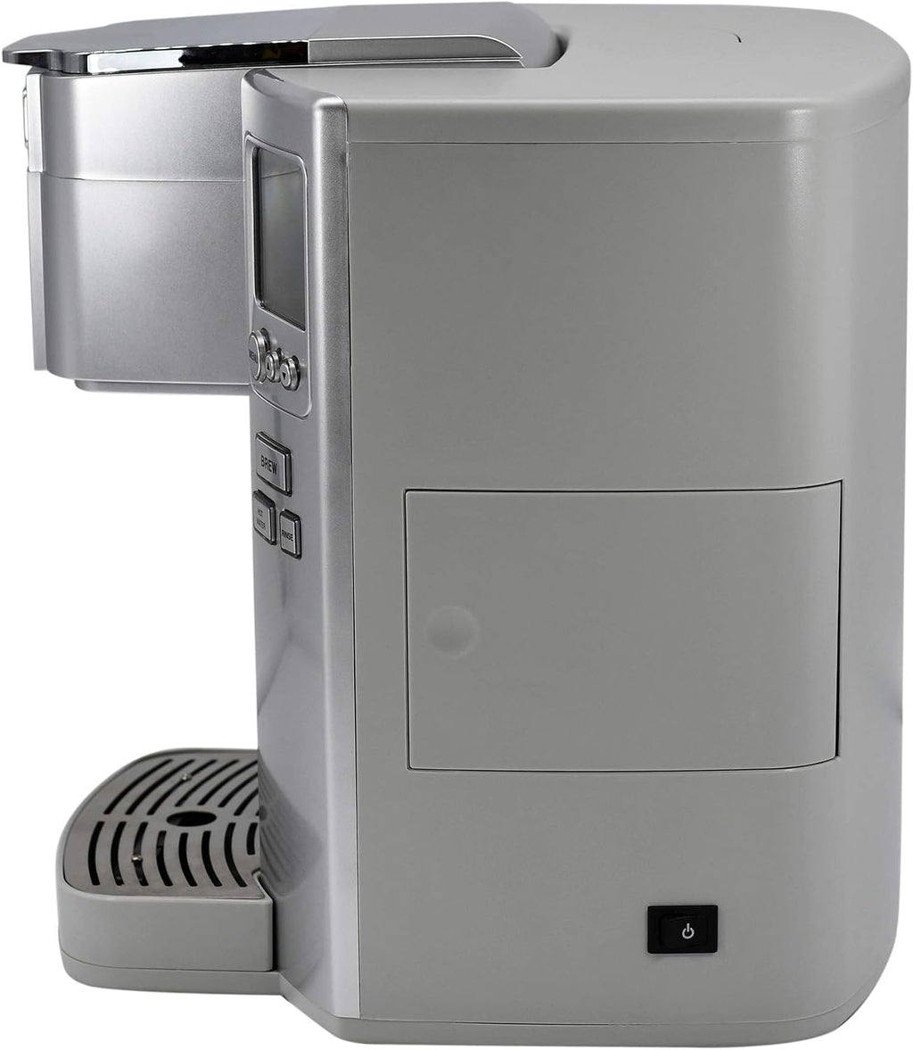 Cuisinart Coffee Maker, Single Serve 72-Ounce Reservoir Coffee Machine, Programmable Brewing & Hot Water Dispenser, Stainless Steel, Cool Grey