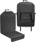 Owleys Back Seat Car Organizer for Kids, Front Passenger Caddy, Center Row Vehicle Storage with Pockets – Premium Eco Leather, 8 Compartments, Black Travel Accessory for SUV, Truck, Sedan, Van, Jeep