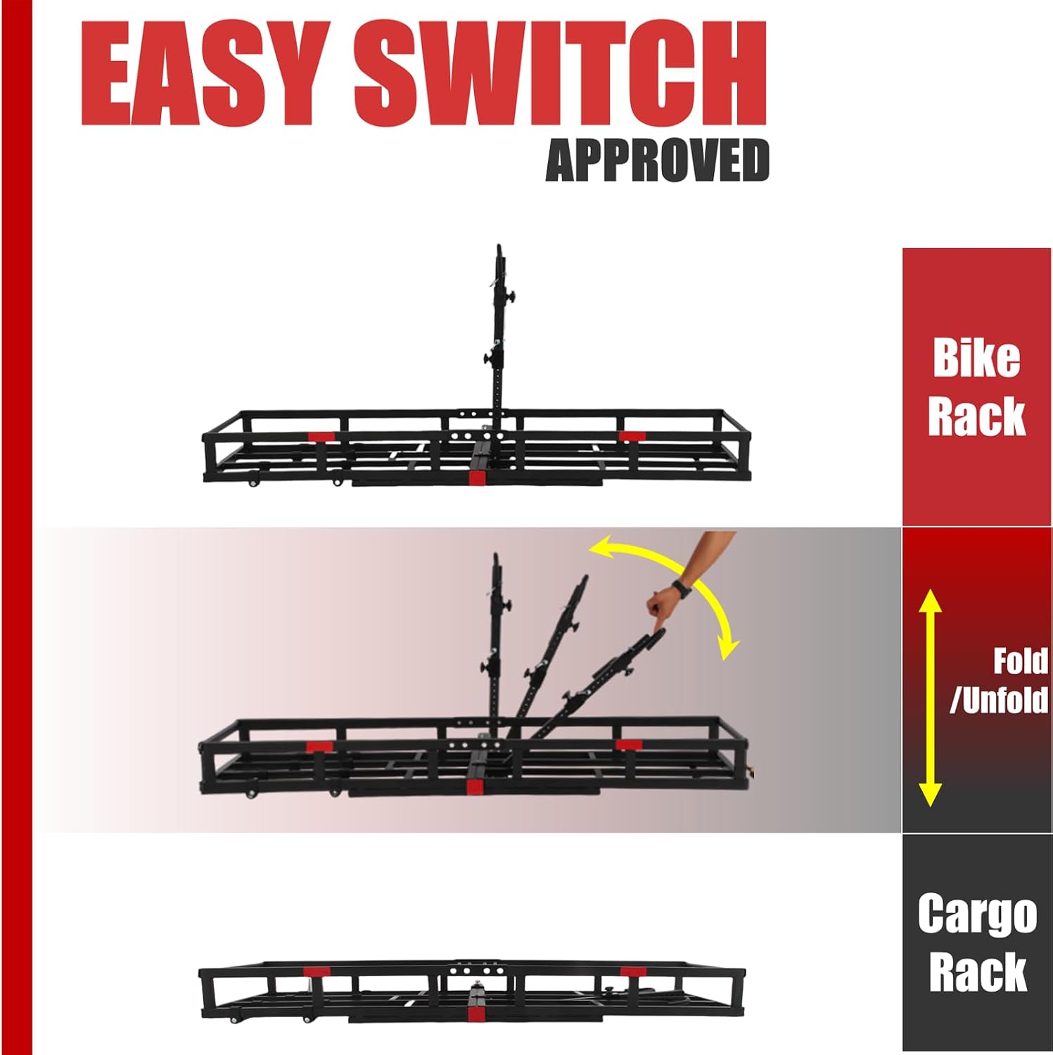 Hitch-Mount Bike Rack for Ebike Heavy-Duty - Fits 2 Electric/Fat-Tire, Fits 2' Receiver for Car SUV Truck RV Minivan