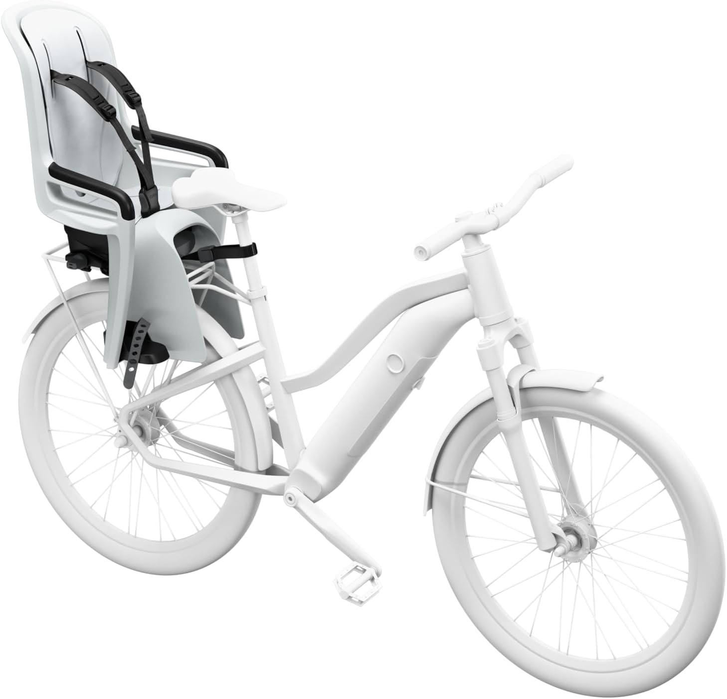 Thule RideAlong 2 Child Bike seat, 3-Point Harness, Childproof Buckle, Adjustable footrests, Machine Washable pad