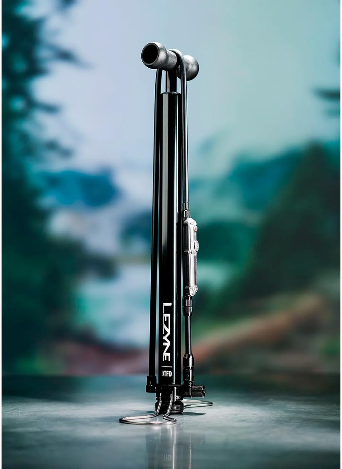 LEZYNE Digital Travel Floor Drive High-Pressure Bicycle Floor Pump with Digital Gauge & ABS-1 Pro Chuck - Durable Lightweight Compact Portable Foldable 160 PSI Tire Air Pump for Road/Mountain Bikes