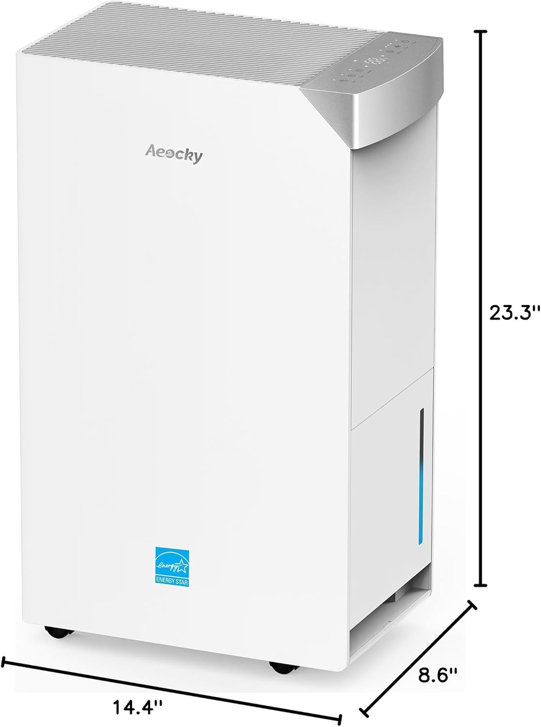 AEOCKY 74 Pint/D Energy Star Version 6.0 Dehumidifier, 4500 Sq.Ft Smart Compressor Dehumidifier with Drain Hose, Intelligent Humidistat,for Basement,Bedroom,Home,Bathroom