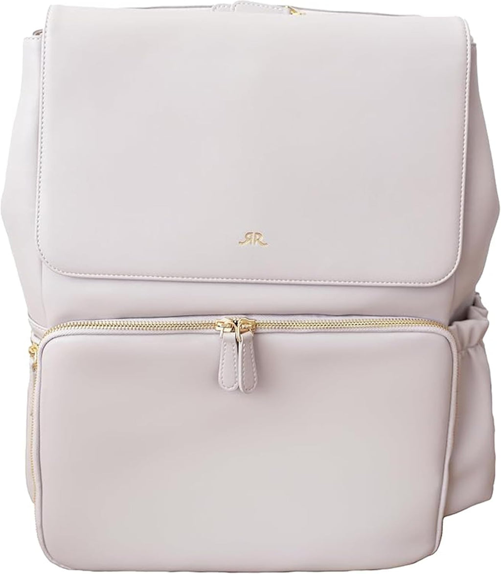 Ruby Camera Backpack – Sleek, Durable Vegan Leather Bag with Gear Dividers, Laptop Compartment, and Side Access for Cameras & Gear, Gray