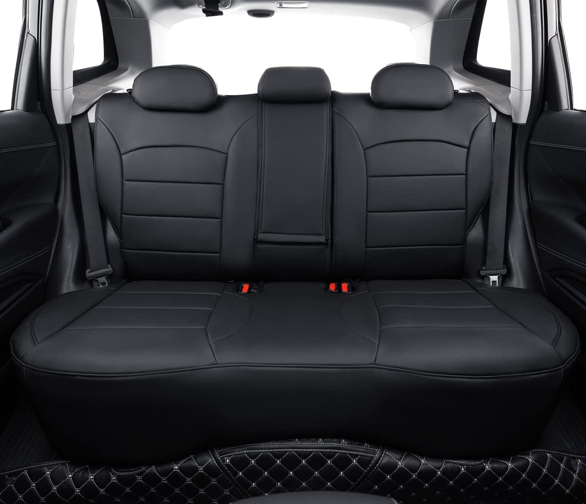 coverdream Custom Seat Covers Compatible with Select Hyundai Elantra ECO,SEL,SE,Value Edition 2017 2018 Models - Leatherette (Black,Full Set)