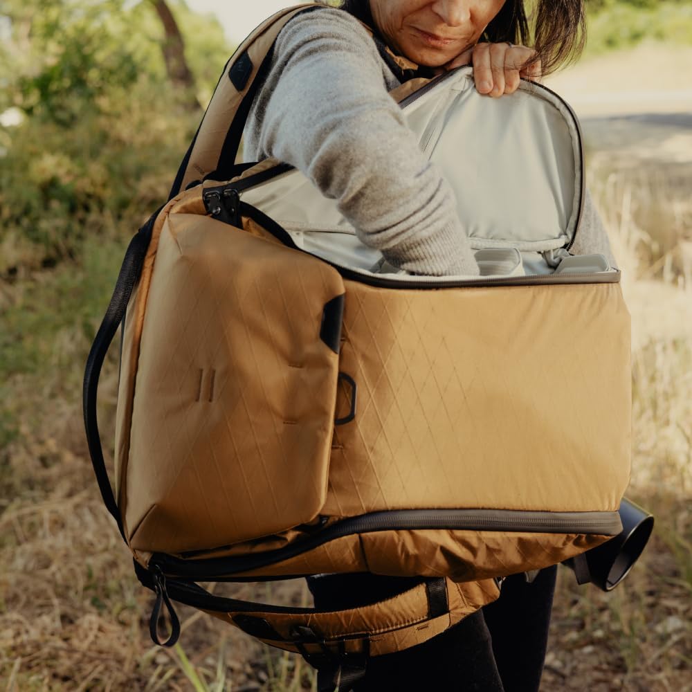 Peak Design Everyday Backpack 20L, Coyote, MagLatch Top, Dual Side Access, FlexFold Dividers, Fits 15' Laptop, For Camera Carry, Daily Commutes or Travel, Versatile Backpack for Men and Women