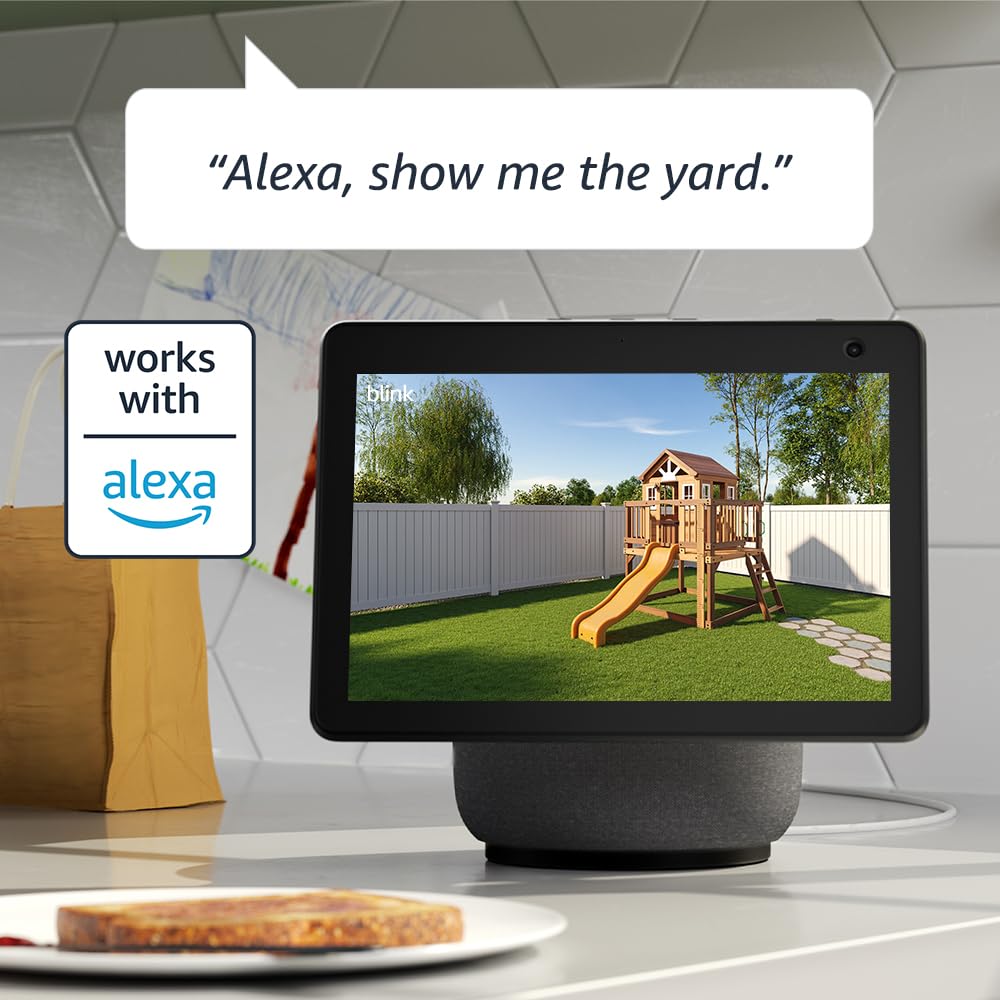 Blink Outdoor 4 (4th Gen) + Blink Mini – Smart security camera, two-way talk, HD live view, motion detection, set up in minutes, Works with Alexa – 3 camera system + Mini (Black)