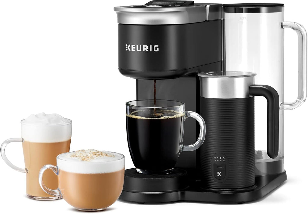 Keurig K-Café SMART Single Serve Coffee Maker with WiFi Compatibility, Latte and Cappuccino Machine with Built-In Frother, 6 Brew Sizes, Black