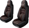 2 Seat Covers for Kia Sportage Hybrid 2023-2025 2026 Leather Car Seat Covers Waterproof Anti-Slip Car Seat Protectors Comfort Automotive Seat Covers with Airbag（Luxury,Black+Coffee）