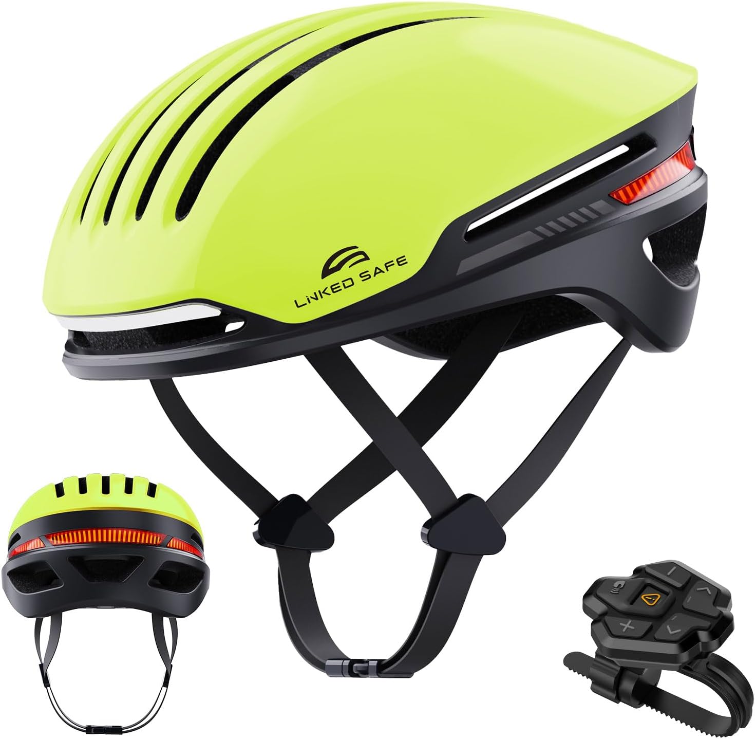 Bike Helmet with Bluetooth, Smart Bike Helmet for Adults Men Women with Built-in Speakers, Auto Brake Blinker, Front and Rear LED Turn Signals Remote Control, Smart Cycling Helmet.
