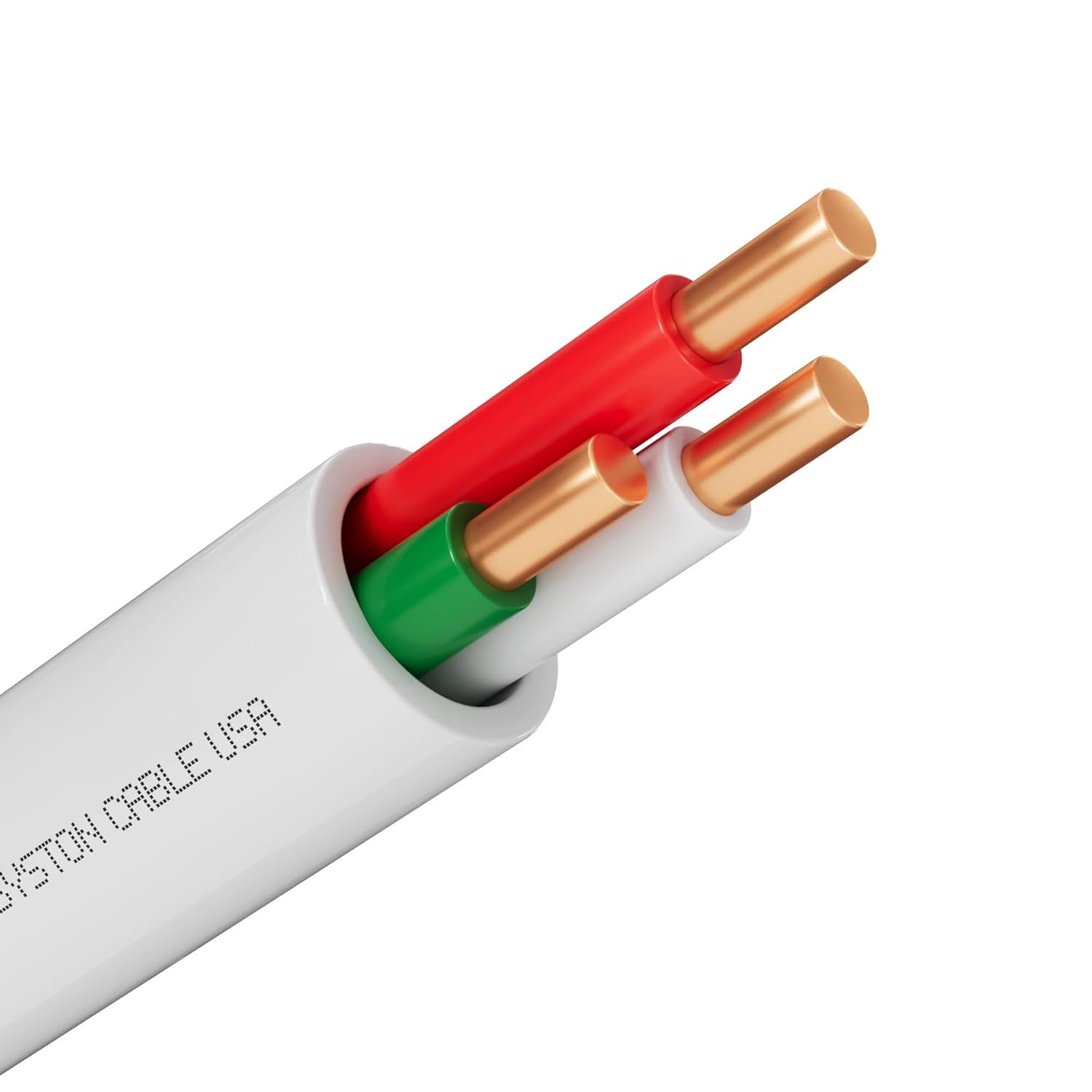 Syston 18/3 Thermostat Doorbell HVAC Heating Control Cable Wire, 18 AWG 3 Conductors 100% Solid Copper Conductors CL3R/FT4/CMR Riser-Rated, UV Resistant RoHS for Low Voltage Applications Use