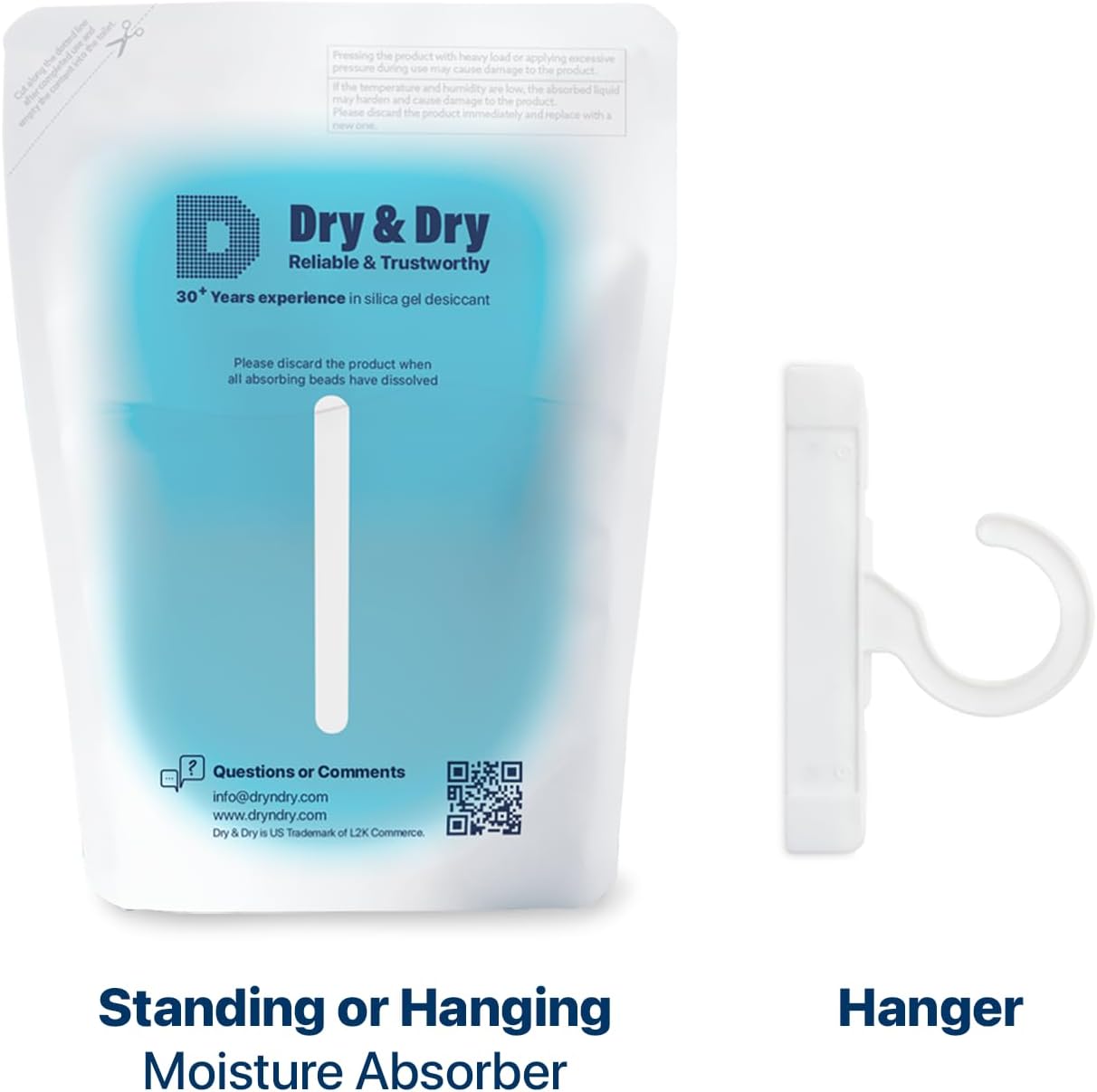 Dry & Dry 100 Packs Hybrid Moisture Absorbers & Musty Odor Eliminator Dehumidifier to Control Excess Moisture for Basements, Closets, Bathrooms, Laundry Rooms. Moisture Absorbers