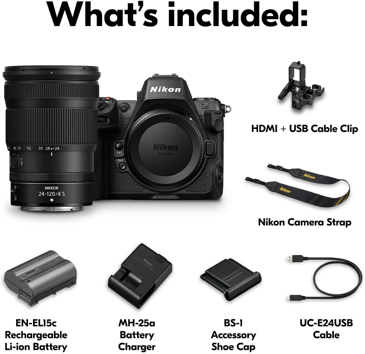 Nikon Z 8 with Zoom Lens | Professional full-frame mirrorless hybrid stills/video hybrid camera with 24-120mm f/4 lens | Nikon USA Model