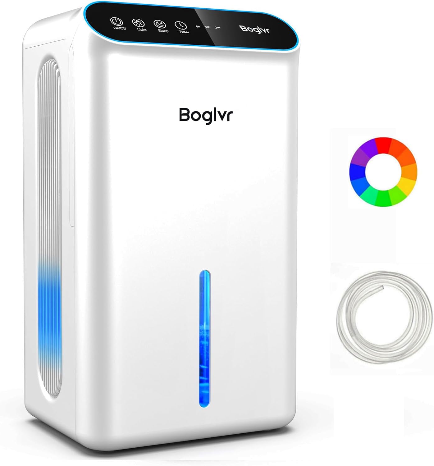 Dehumidifiers, Dehumidifier for Home (85 OZ, 800 sq.ft) Quiet Small Dehumidifier for Bedroom Bathroom Basement with Drain Hose, 3 Gear Timer, Sleep Mode, Auto Shut Off, 7 Color Ambient Light