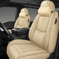 Front Seat Covers for Honda CR-V 2007-2025 2026,Leather Car Seat Covers,Soft Interior Accessories Seat Cushion Cover,Waterproof Automobile Seat Protectors for CR-V(Beige,Deluxe)
