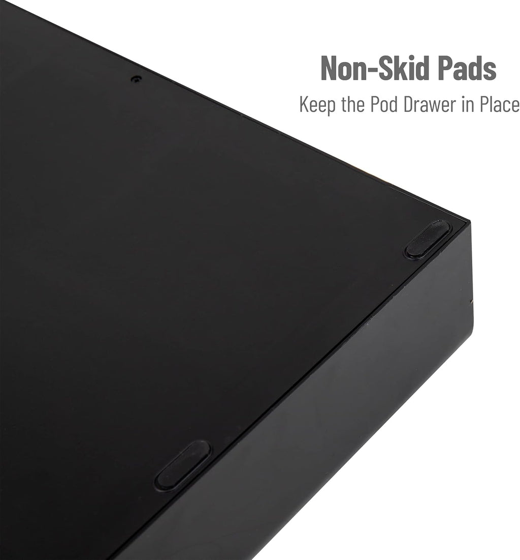 Mind Reader Single Serve Coffee Pod Drawer, 36 Pod Capacity, Countertop Organizer, Breakroom, 12.75'L x 13'W x 3'H, Black (Pack of 6)