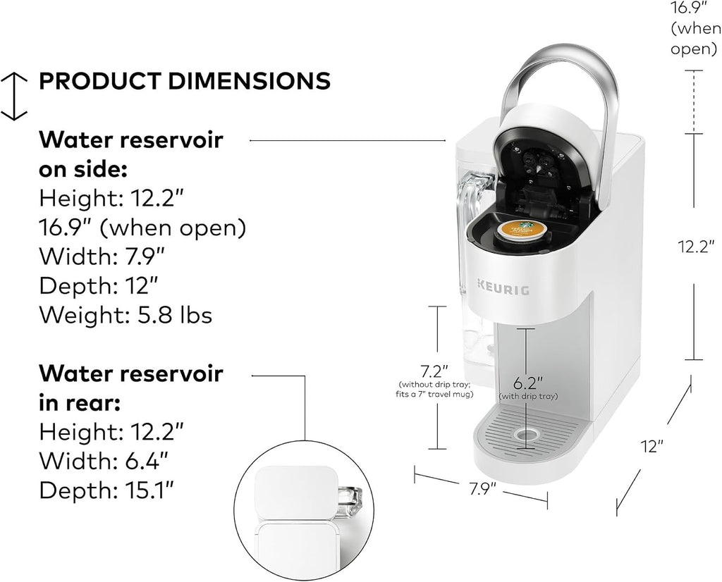 Keurig K-Supreme SMART Single Serve Coffee Maker With WiFi Compatibility, 4 Brew Sizes, And 66oz Removable Reservoir, Compatible with Alexa, White