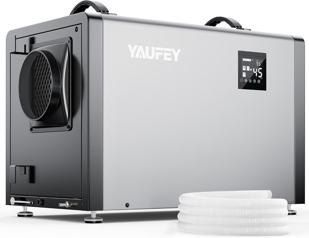 Yaufey 216 Pints Commercial Dehumidifier with Pump for 8000 Sq.Ft. Crawl Space, Basement, Industrial Area, 10-90% RH Humidity Control, 24/7 Running Continuous Drainage, TUV Certified, 5-Yr Coverage