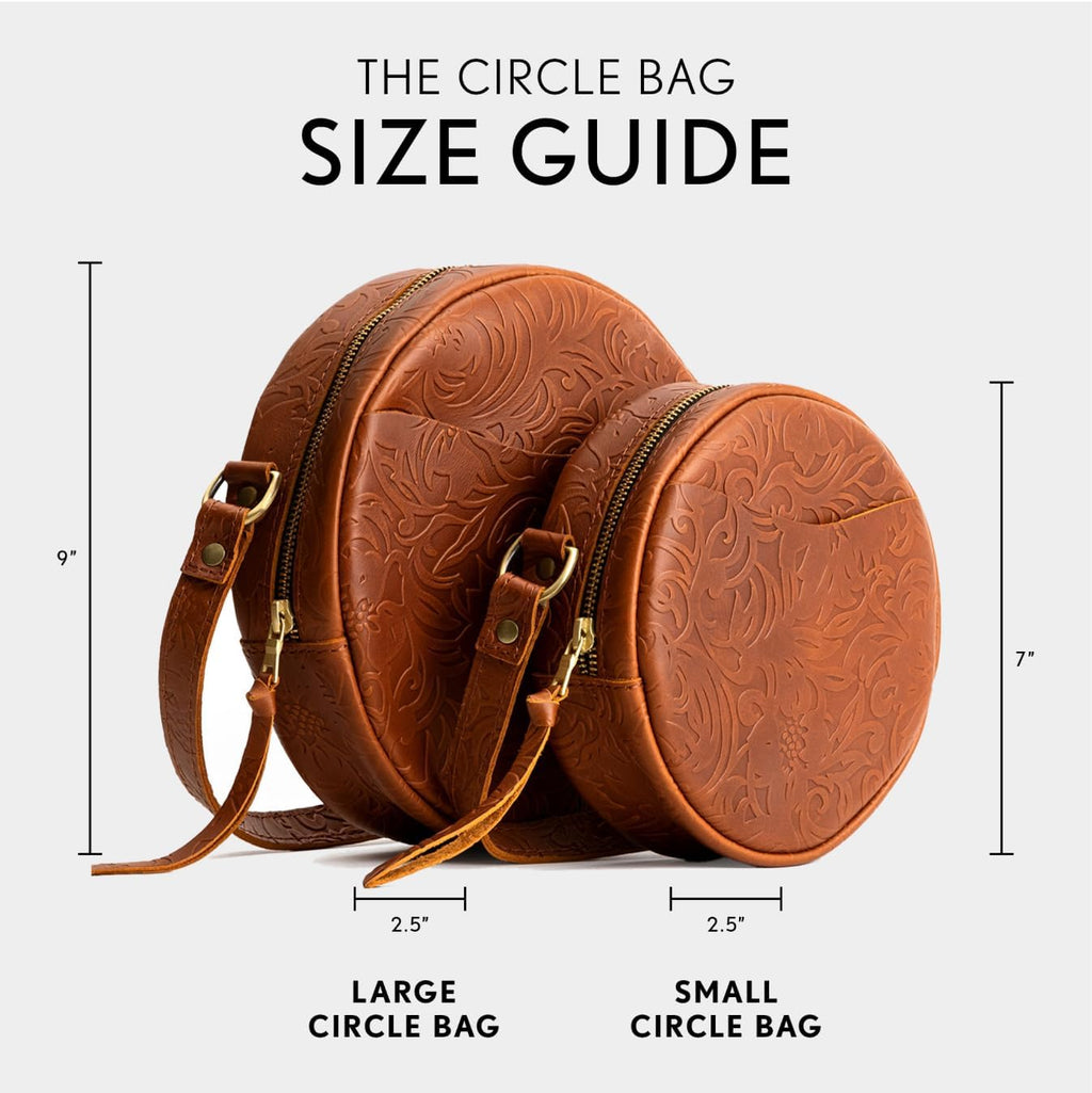 Portland Leather Goods Circle Crossbody Bag for Women – Handmade from the Finest Full-Grain Hides