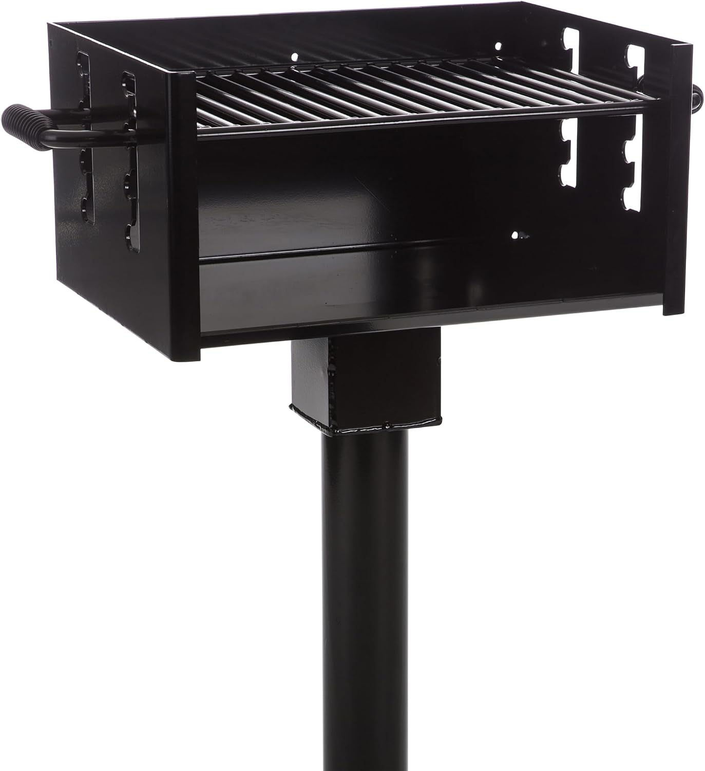 Commercial Grade Park Grill – Heavy-Duty Steel with 300 Sq Inch Cooking Grate, 360° Swivel Post, Made in the USA by Jamestown Advanced Products