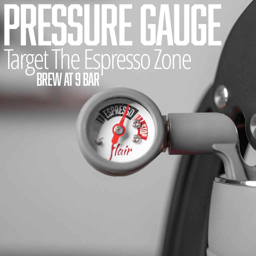 Flair UPDATED Espresso Maker - Classic: All manual lever espresso maker for the home - Pressure gauge and two portafilters included