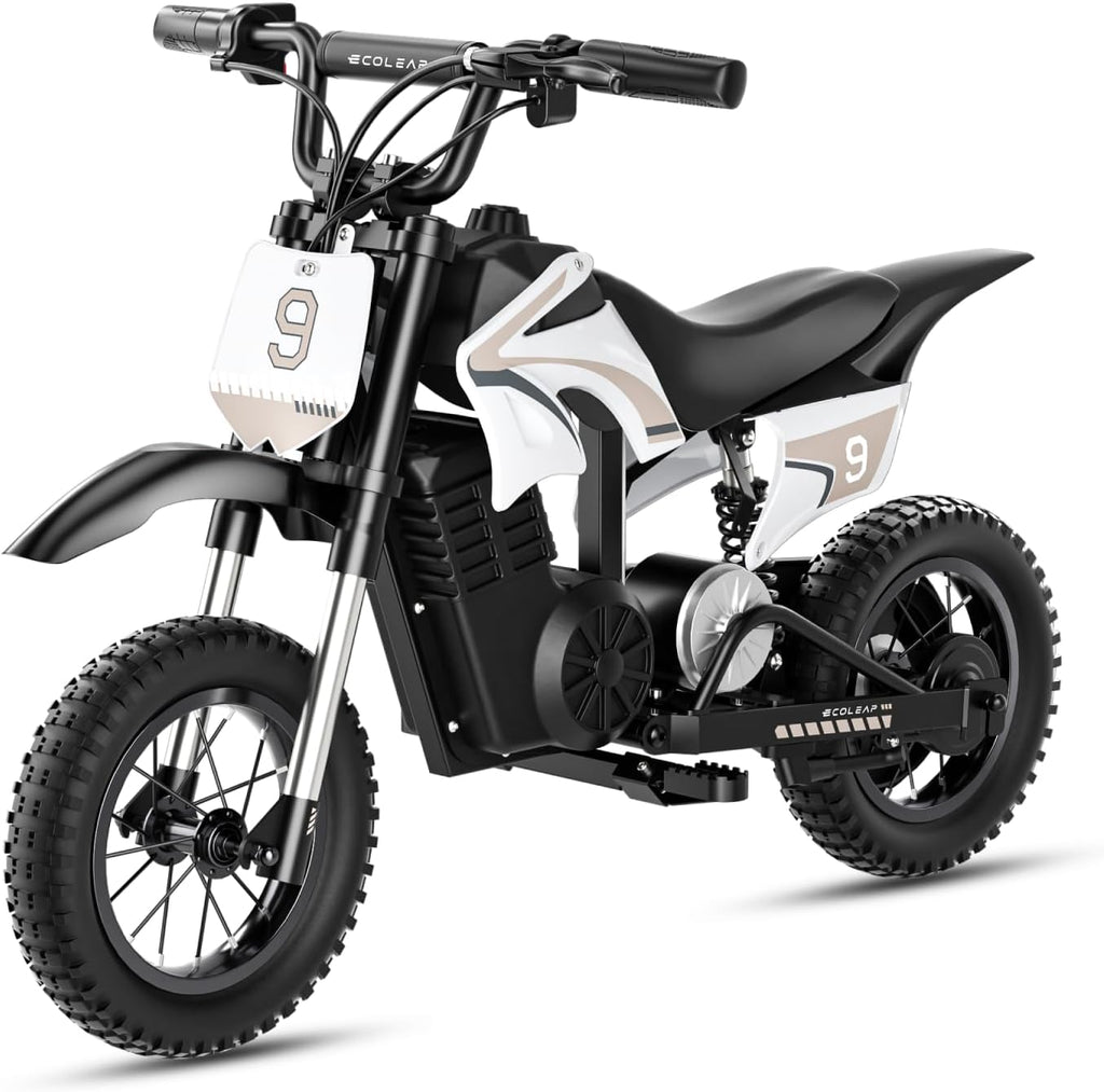 ECOLEAP K1 Kids Electric Dirt Bike 36V Motorcycle,16MPH Fast Speed 14 Mile Long-Range,700W Peak 3-Speed Modes Electric Bike for Kids Ages 3-10