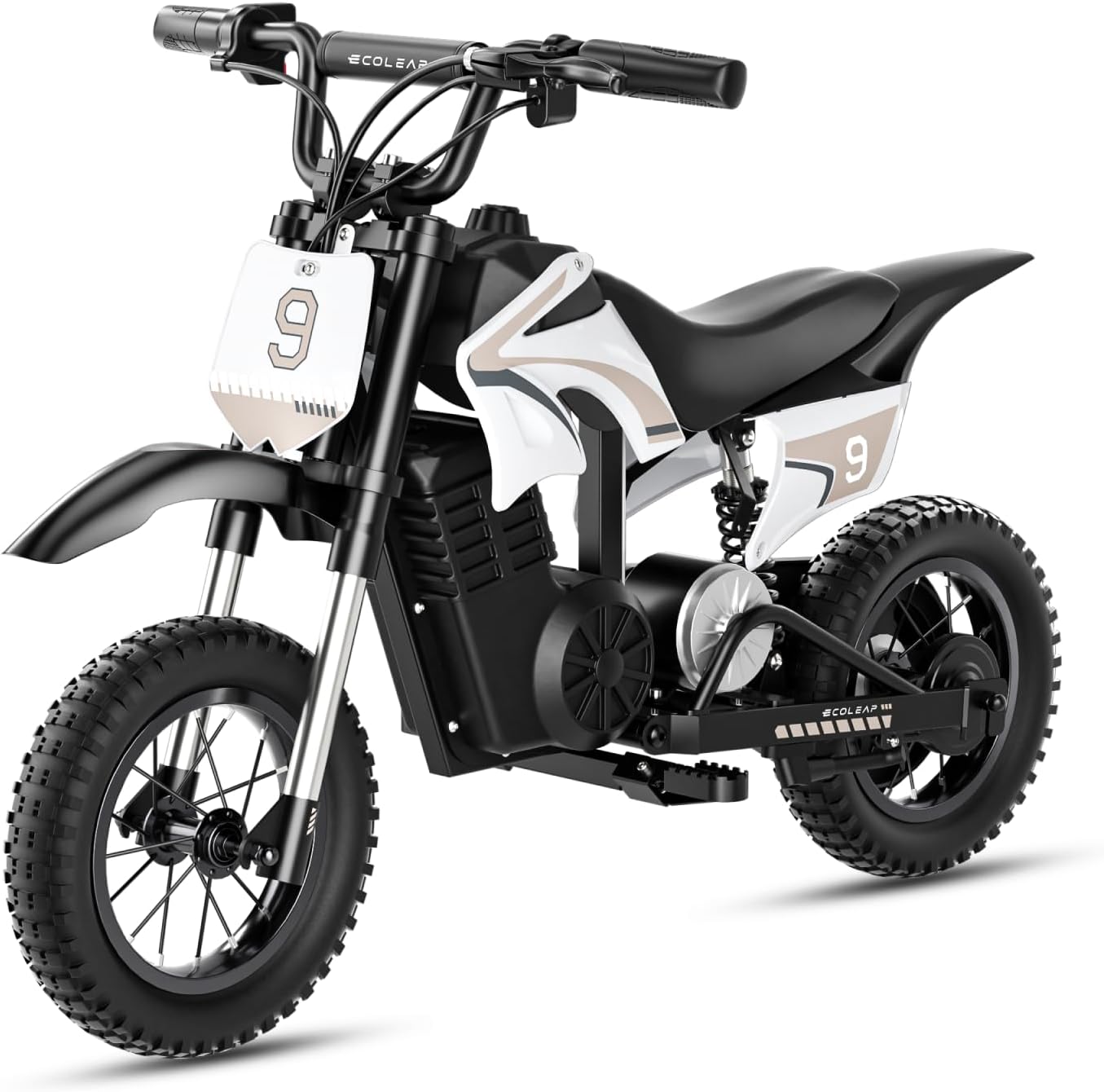 ECOLEAP K1 Kids Electric Dirt Bike 36V Motorcycle,16MPH Fast Speed 14 Mile Long-Range,700W Peak 3-Speed Modes Electric Bike for Kids Ages 3-10