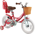 RULLY Fruit Kids Bike 12 14 16 Inch Bicycle for Girls Ages 2-7 Years, Training Wheels Included, Girl Bikes with Basket & Doll Seat | 12, 14, 16, Inch, Bicycle