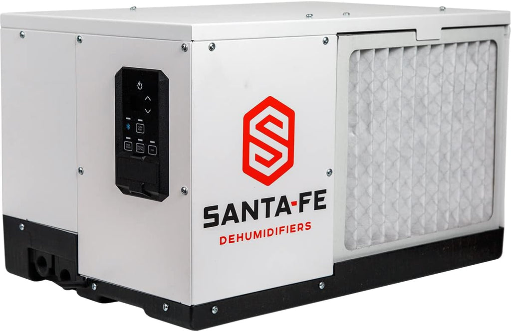 Santa Fe Oasis105 Pint Dehumidifier Water Removal for Basements, Crawl Spaces, Mold Moisture Prevention, 6yr Warranty