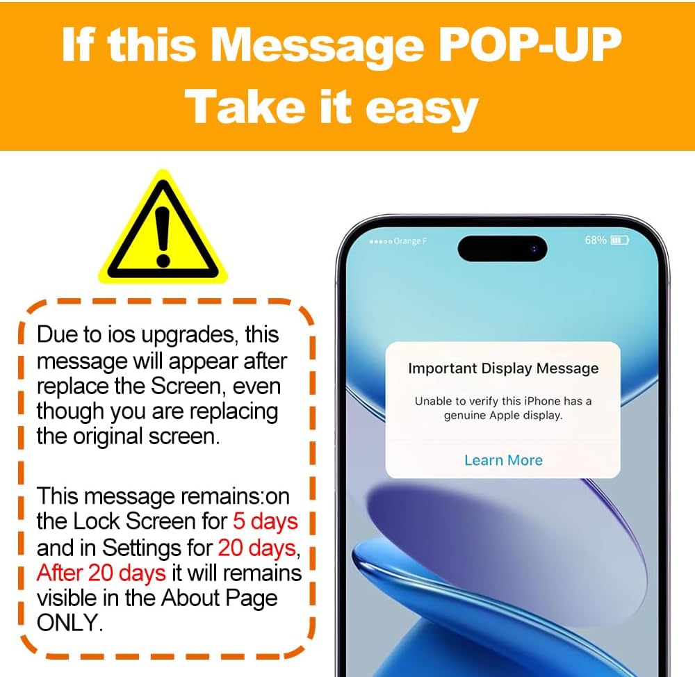 Fixerman for iPhone 16 Pro Max Screen Replacement 6.9 inch, 3D Touch LCD Display Digitizer Assembly with Repair Tools - Model A3296,A3084,A3295,A3297
