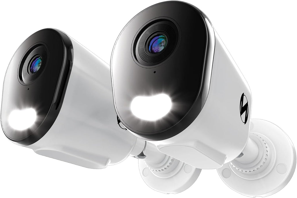Night Owl Add On Wired IP 4K HD Indoor/Outdoor Deterrence Cameras with 2-Way Audio (2 Pack)