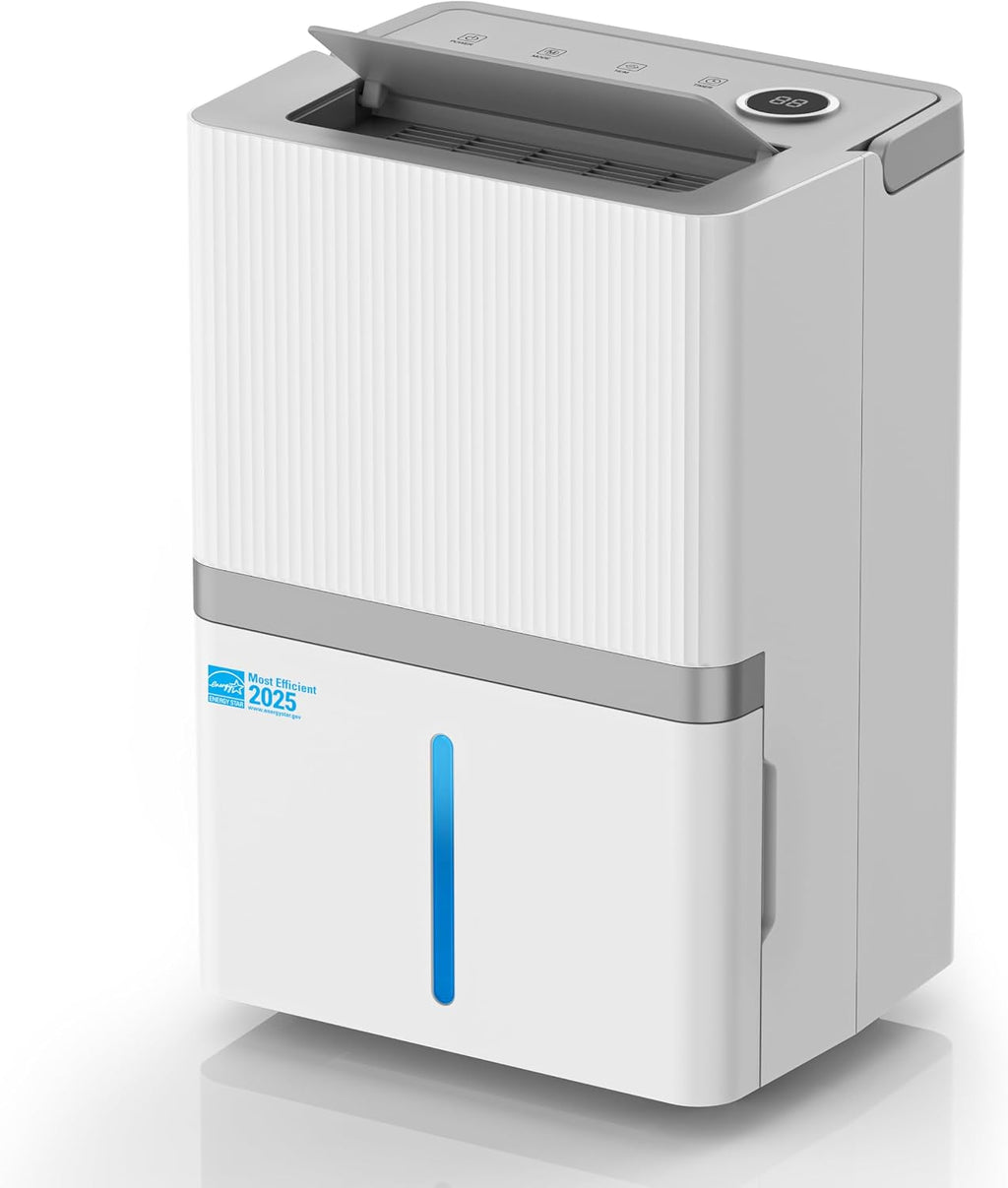 HUMILABS 5000 Sq.Ft Dehumidifier for Basement and Home, 75 Pints Dehumidifier with Drain Hose, Smart Humidity Control, 24H-Timer, for Bedroom, Bathroom, Large Room