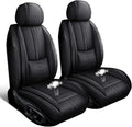 Car Seat Covers 2 Seats Fit for Mitsubishi Montero 1999-2005,Waterproof Leather Seat Covers,Airbag Compatible,Car Seat Protectors Interior Sets(Front Set,Black)