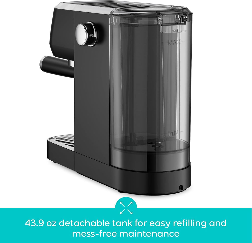 CASABREWS 3700 Essential Espresso Machine 20 Bar, Professional Espresso Coffee Machine with Steam Milk Frother, Coffee Maker Cappuccino Latte Machine with 43.9oz Removable Water Tank, Black