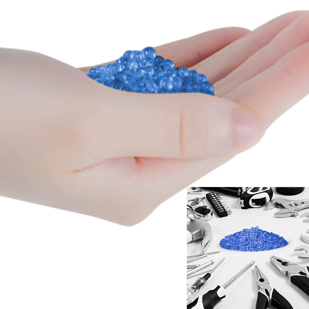 Wisesorb [Net Weight 32LBS] Blue Indicating Silica Gel Beads Desiccants - Rechargeable Desiccant Beads Silica Beads (Blue to Pink, 4 Packs of 8LBS)