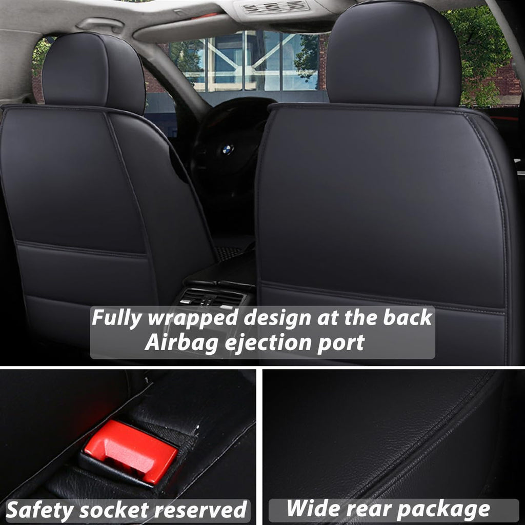 Car Seat Covers Full Set for Nissan Pathfinder 2015-2025 Leather Seat Covers, Waterproof Non-Slip Breathable and Wear Seat Cover, Car Seat Protector Adapted Airbags（Standard, Beige）