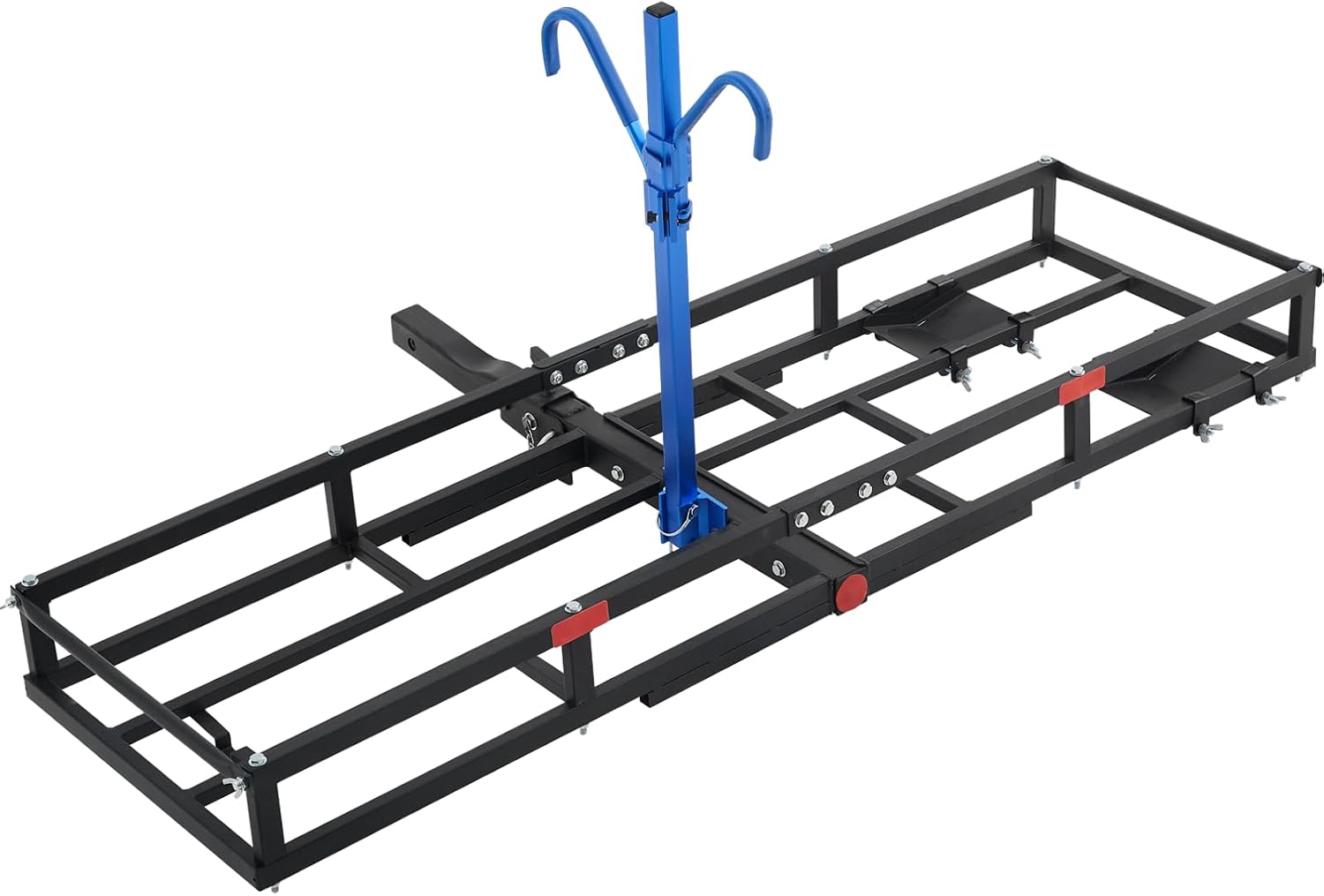 Hitch-Mount Bike Rack for Ebike Heavy-Duty - Comes with Cargo Carrier Fits 2 Electric Fat-Tire Mountain Bicycles Fits 2' Receiver for Car SUV Truck RV Minivan (Blue)