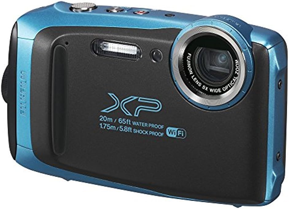 Fujifilm FinePix XP130 Waterproof Digital Camera w/16GB SD Card - Sky Blue